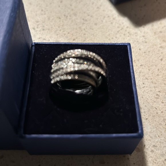 Authentic Swarovski ring. Silver signed Swarovski ring 55 - Picture 4 of 8